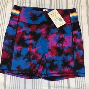 NWT *RARE* High Waist Fabletics Pride Shorts, XL